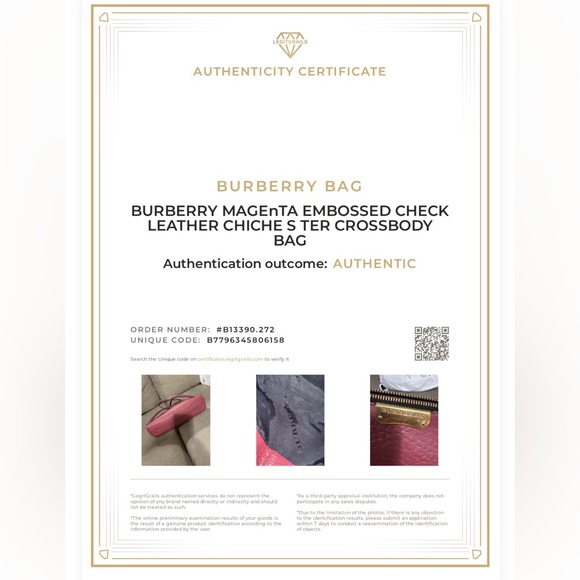 BURBERRY MAGENTA EMBOSSED CHECK LEATHER CHICHESTER CROSSBODY BAG - Picture 10 of 12